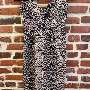 Forever 21 Strapless Leopard Print Dress